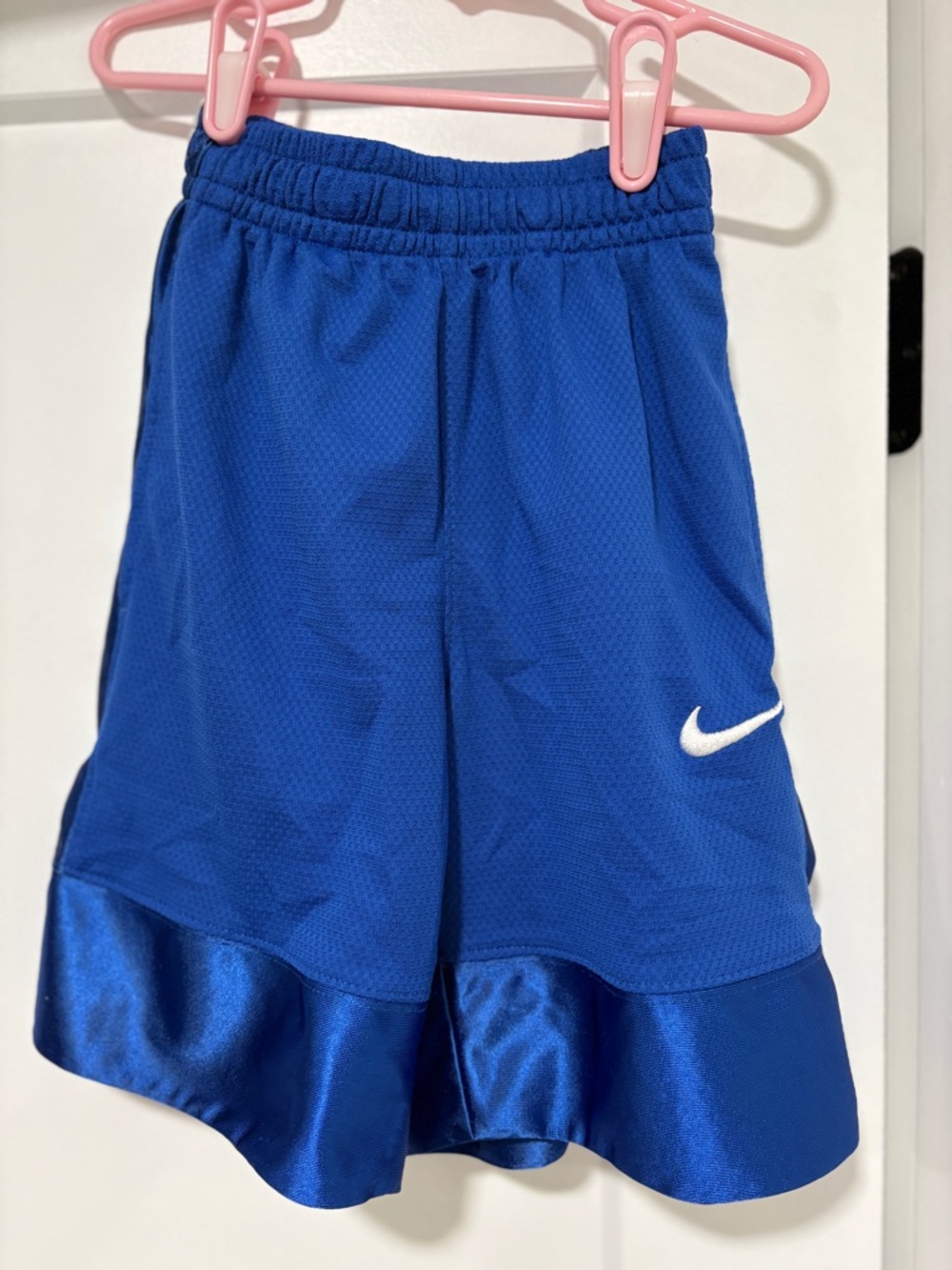 Nike Blue Basketball Shorts with White Swoosh